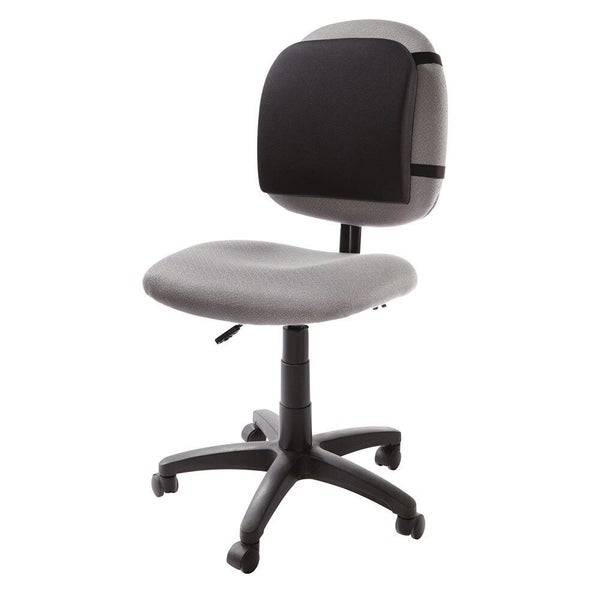 Kensington Memory Foam Back Rest Contoured Posture Support For Office Chair Blk