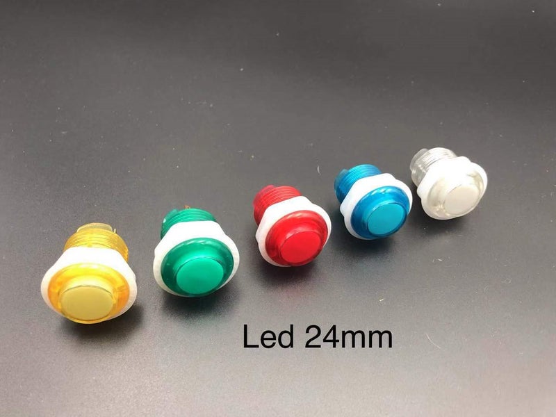 arcade button with LED lights screw in button 24mm Carousel 1