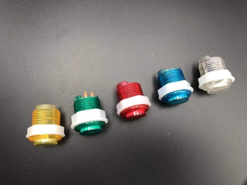 arcade button with LED lights screw in button 24mm Carousel 2