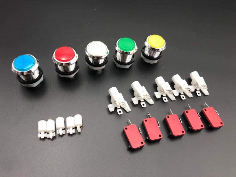 Chrome Illuminated push button with micro switch Thread 24mm Carousel 1