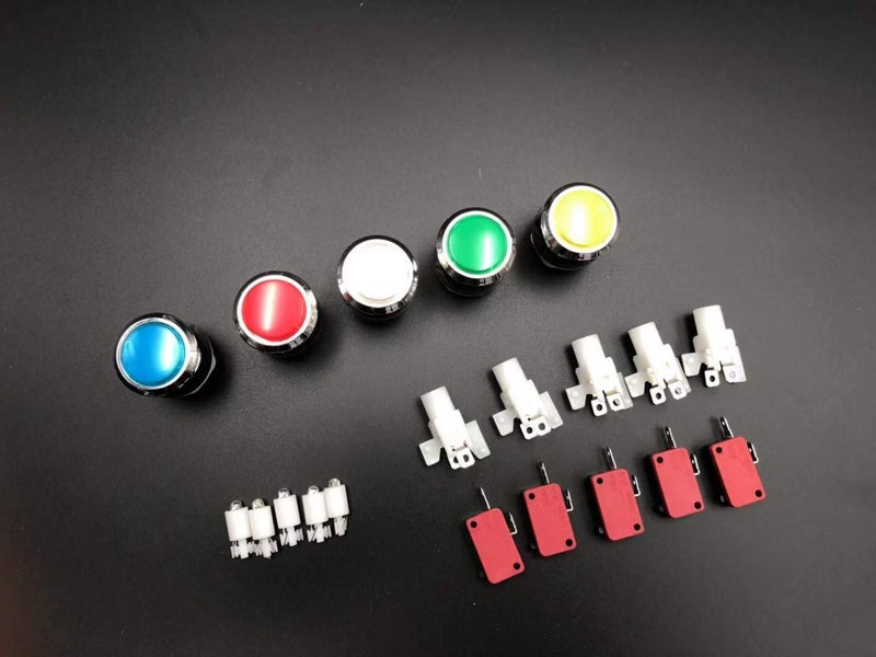 Chrome Illuminated push button with micro switch Thread 24mm Carousel 2