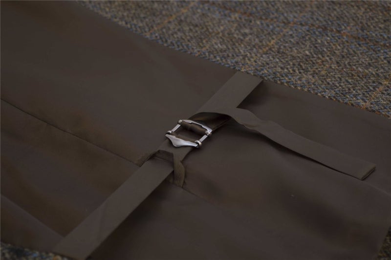 Men's Herringbone Overcheck Waistcoat - Harris Tweed - Clinton Brown - 46 Carousel 2