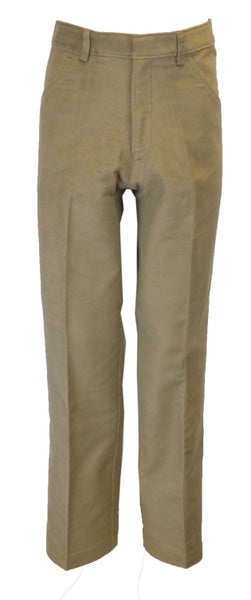 Men's Classic Moleskin Trousers - 100% Cotton - Beige - W44 Regular (31'') Carousel 1