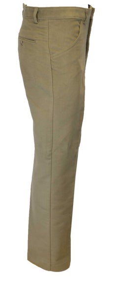 Men's Classic Moleskin Trousers - 100% Cotton - Beige - W44 Regular (31'') Carousel 2