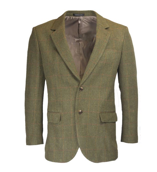 Men's Classic Windsor Tweed Blazer - Country Jacket - Dark Sage - 40 Carousel 1