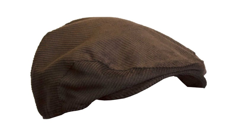 Unisex Classic Flat Cap - Corduroy - Brown - XL (60cm) Carousel 1