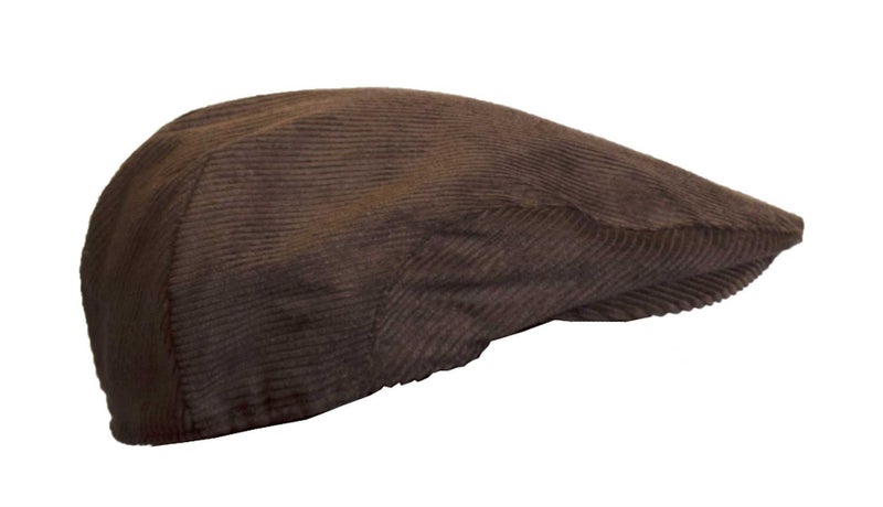 Unisex Classic Flat Cap - Corduroy - Brown - XL (60cm) Carousel 5