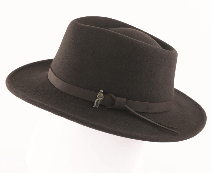 Unisex Boston Crushable Felt Hat - Brown - Small (56cm) Carousel 1