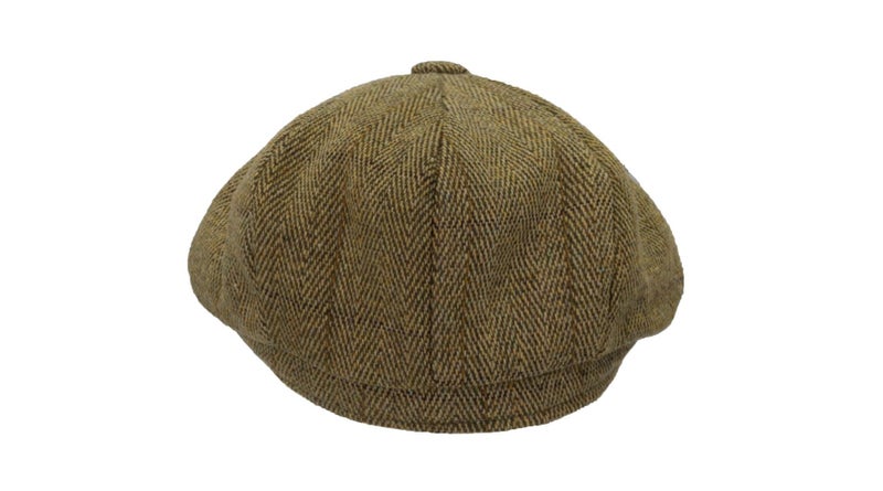 Unisex Bakerboy Newsboy Flat Cap - 8 Panel - Tweed - Light Sage - 3XL (62cm) Carousel 7