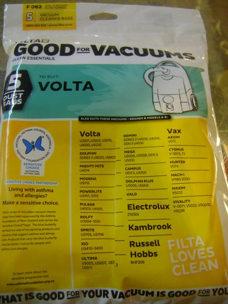 VACUUM BAGS FOR VOLTA / VAX Carousel 1
