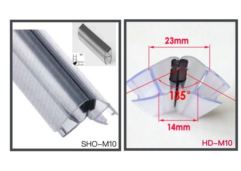 Shower Door Seal Magnetic Strip 10mm Glass Lennox Bathroom
