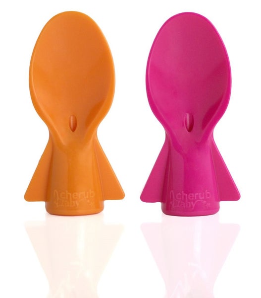 pink Cherub Food Pouch Spoon 2pk Carousel 1