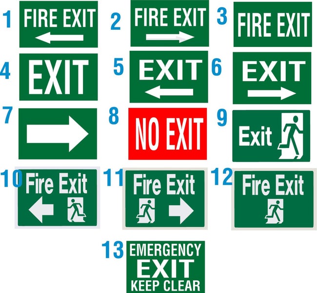 EXIT SIGNS - FREE POST Carousel 1