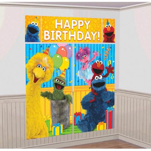 Sesame Street Giant Scene Setter Wall Decorating Set Props