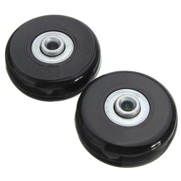 2pcs 50mm Black Luggage Suitcase Replacement Rubber Wheel Roller Suitcase Repair Carousel 2