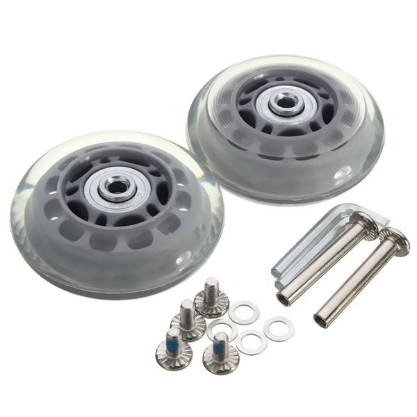 2pcs 70mm Clear Luggage Suitcase Replacement Rubber Wheel Roller Suitcase Repair Carousel 6