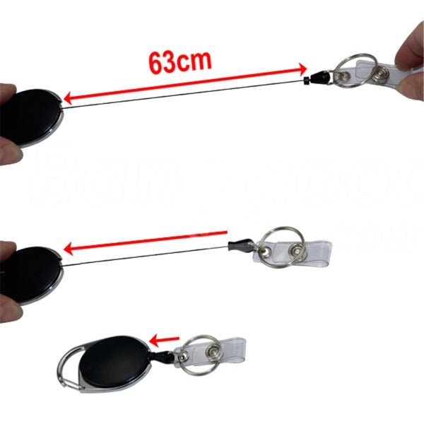 Retractable Reel Keyring Clip Retractable Carabiner Recoil Key Ring Key Chain Ca Carousel 10
