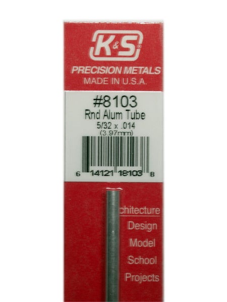 K&S Aluminium Tube 5/32" x 12" #8103 Carousel 1