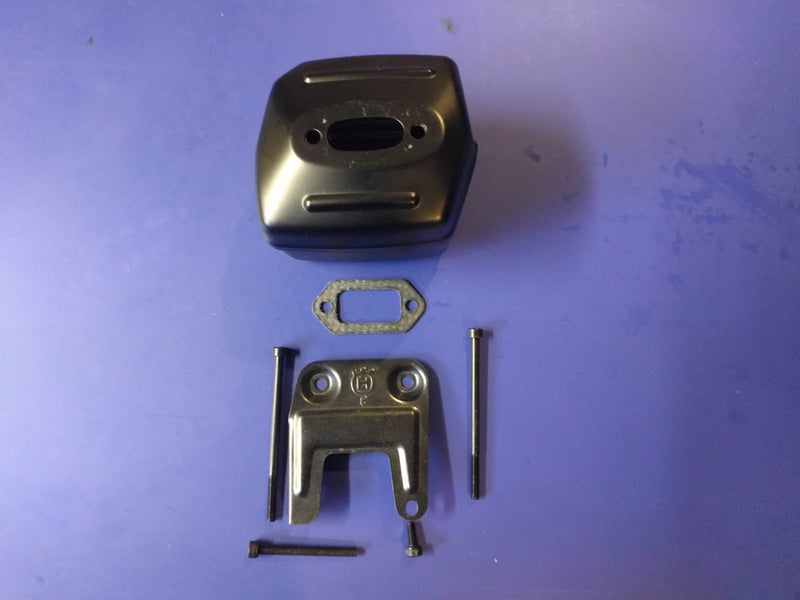 Husqvarna 181, 281, 288XP Muffler Assembly Carousel 2