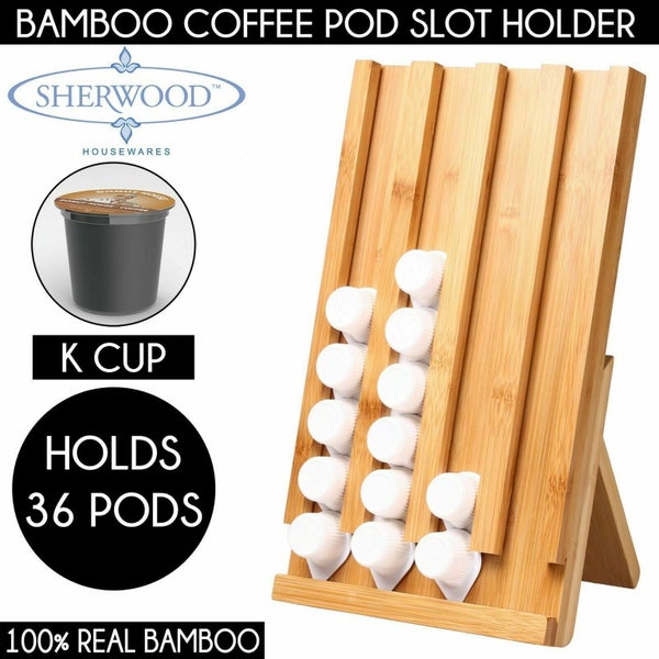 40 Bamboo Coffee Capsule Pod Holder Rack Capsules Stand Wood