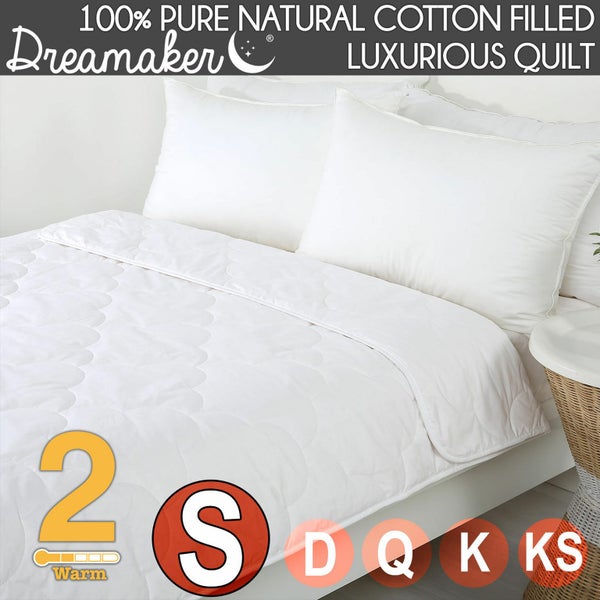 Dreamaker Luxurious Summer 100 Pure Natural Cotton Filled Quilt