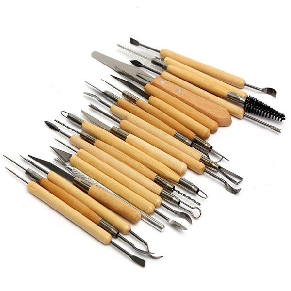 22pcs Pottery Clay Sculpture Carving Tool Set Assorted Length