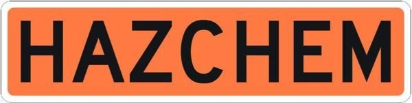 Hazchem Sign - PVC 600 x 150mm (Each) Carousel 1