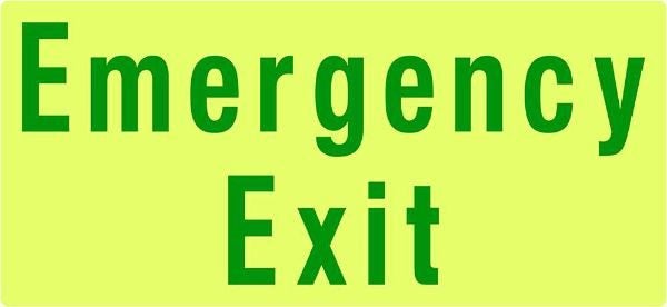Emergency Exit Luminous Sign - 610 x 280mm (Each) Carousel 1