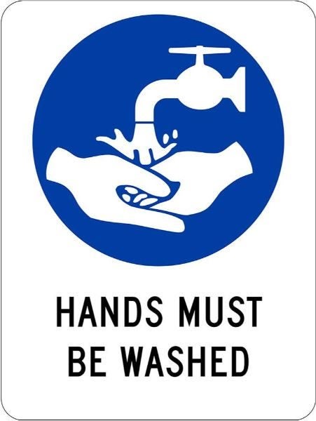 Mandatory Hands Must Be Sanitised Sign - SAV 90 x 125mm (EACH) Carousel 1