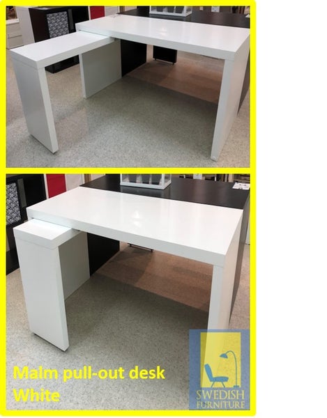 Ikea Malm Desk With Pull Out Panel White Trade Me
