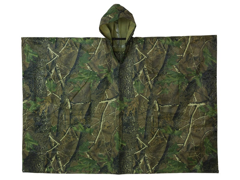 Camouflage Rain Coat Camping Outdoor Poncho with Carry Pouch Carousel 2