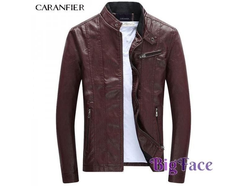 Mens Leather Jacket Faux