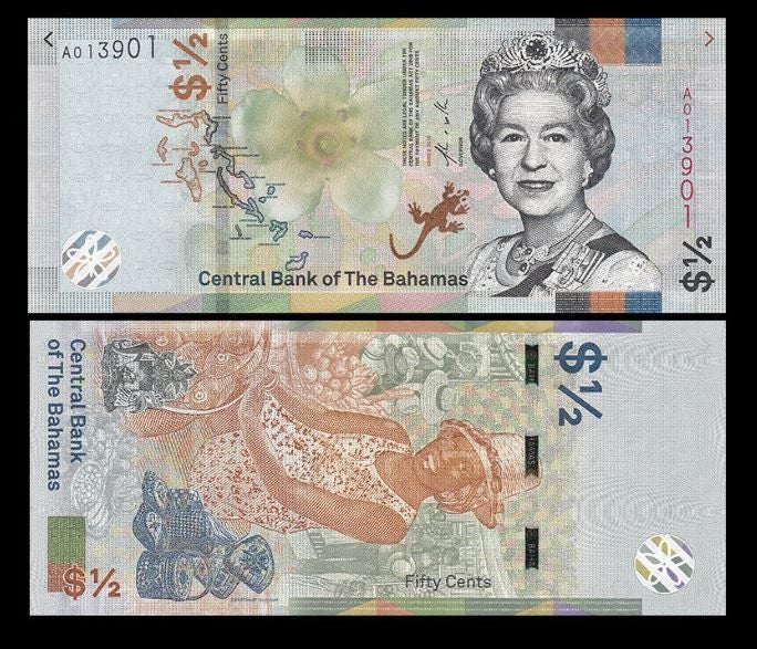 Bahamas 1 2 0 5 Dollar 50 Cents 2019 Unc Bahamas 1 2 0 5 Dollar 50 Cents 2019 Unc