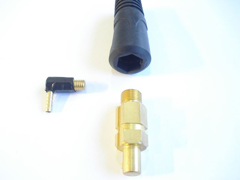 Tig torch adapter, Male 3/8"-19 BSP - Male 35-50 Dinse : WeldingStuff mig co2 Carousel 2
