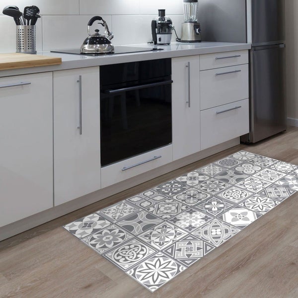 Purbeck Stone Tiles Vinyl Rug Eco Mat Home Kitchen Bathroom