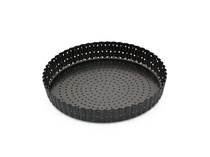 Quiche Tin with Holes Flan Tins 23cm Perforated MASTERCRAFT Carousel 1