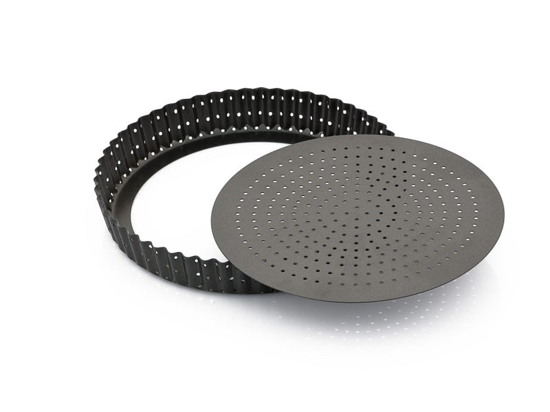 Quiche Tin with Holes Flan Tins 23cm Perforated MASTERCRAFT Carousel 2