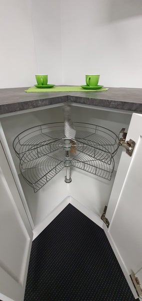 Kitchen Lacquer Painted All ASSEMBLED With Formica Bench-Top Display Unit Carousel 14