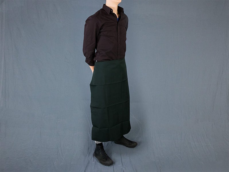 Chefs Waist Apron - 69cm x 69cm - Green Carousel 2