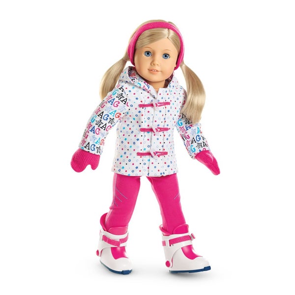Genuine AMERICAN GIRL DOLL "HIT THE SLOPES" outfit for 18" 4 pce set (not boots) Carousel 1