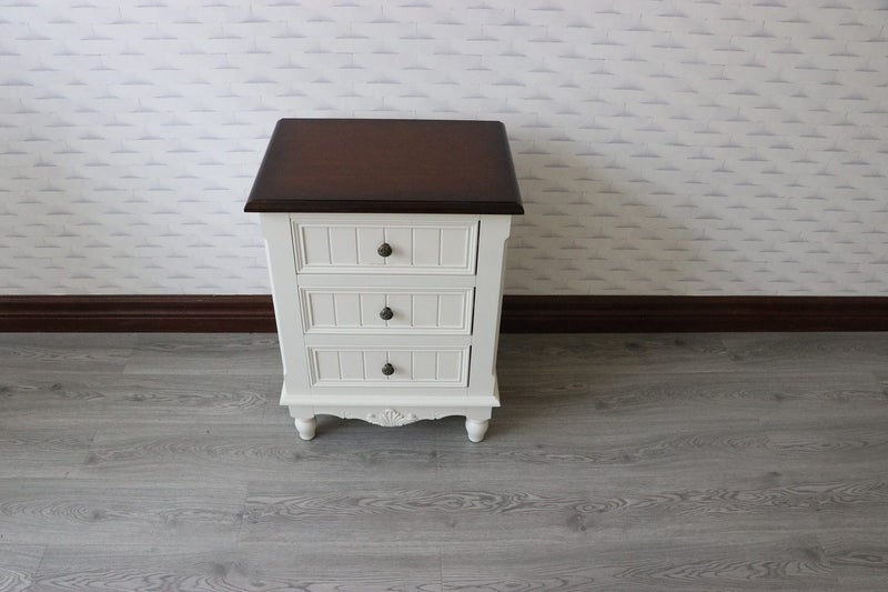 Clearance Sale Wooden Top Side Table With 3 Drawers No Jg17117