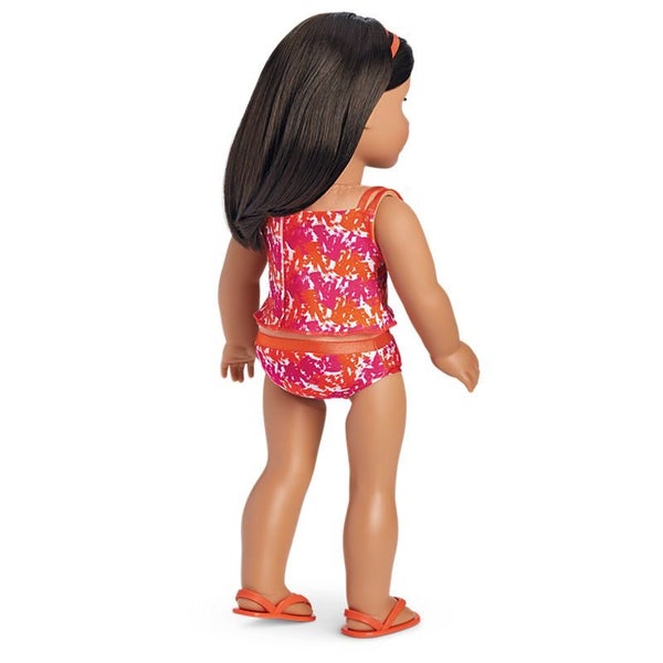 for 18" American Girl Dolls ~ BRIGHT & SPLASHY TANKINI ~5 piece set with jandals Carousel 2
