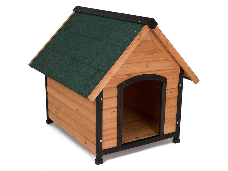 Wooden Dog House Asphalt Gable Roof Waterproof - M Carousel 1