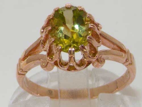 9ct Rose Gold Peridot ring Womens Engagement Ring Carousel 2