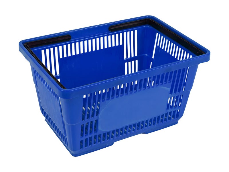 Supermarket Shopping Basket Blue Plastic Carousel 2