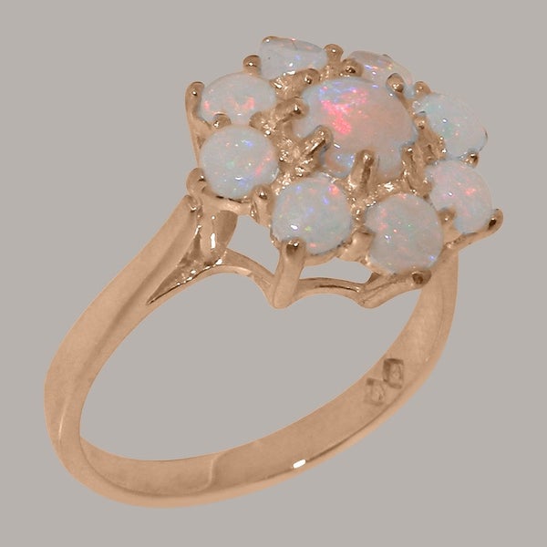 9ct Rose Gold Opal ring Womens Cluster Ring Size Y 1/2 Carousel 1