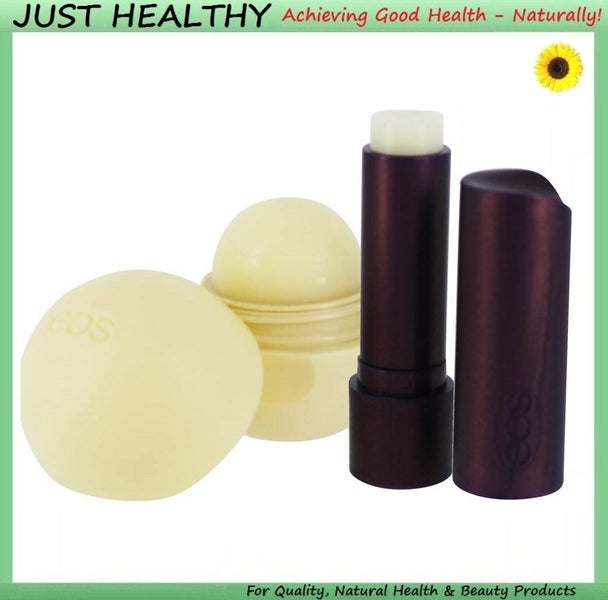 EOS ORGANIC LIP BALM 2 PACK - VANILLA BEAN AND SUGARPLUM - GENUINE Carousel 2