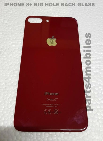 Back Rear Glass Replacement Battery Cover For iPhone 8 PLUS RED BIG HOLE BACK