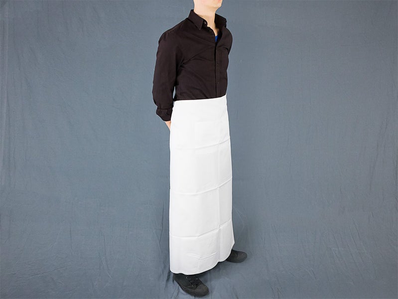 Chefs Waist Apron with Pocket - 1m x 1m - White Carousel 2