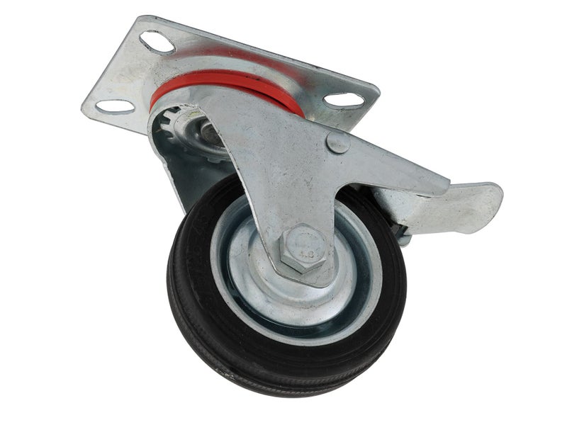 2x 3" Braked & 3" Fixed Castor Wheels 75mm Set Carousel 2